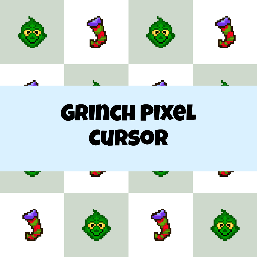 Preview Grinch Pixel cursor custom cursor pack